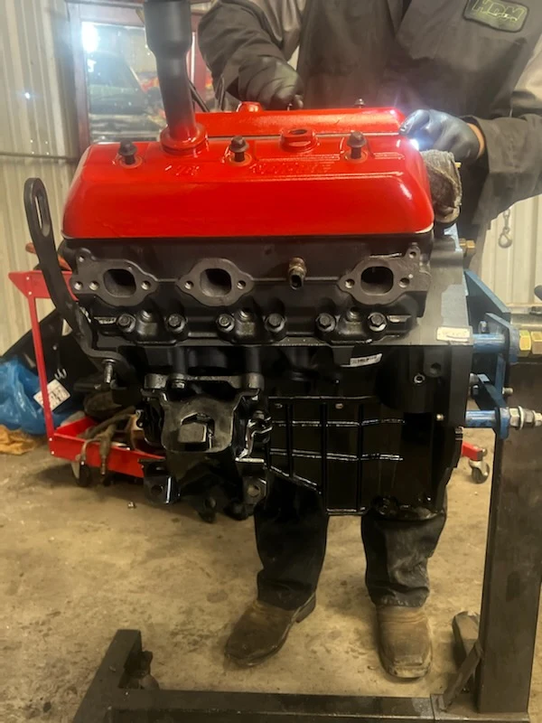 Engine removed for repair at HDM